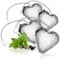 COM-FOUR® 4x passoire à thé en acier inoxydable 304, va au lave-vaisselle - œuf à thé Ø 5,5 cm pour thé en vrac, épices et herbes - filtre à thé à mailles fines avec chaîne - passoire à épices