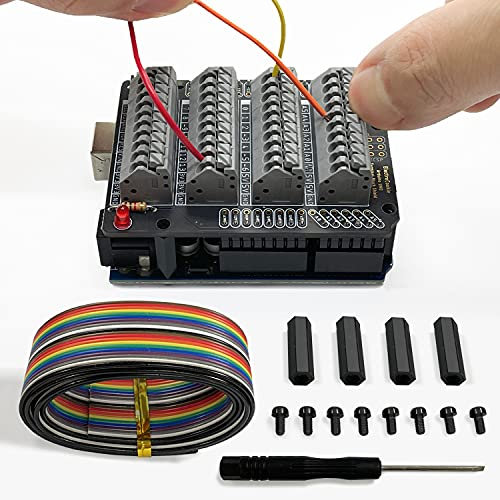 ELECTROCOOKIE Uno - Kit di protezione per morsettiera, compatibile per Arduino Uno R3, modulo PCB a espansione semplice a molla