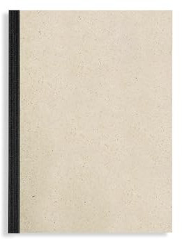 Matabooks, nachhaltige und vegane Notizbücher A6 aus Graspapier, Steifbroschur Dahara, 102 blanko Seiten, Natur, Handmade, Made in Germany (Easy)