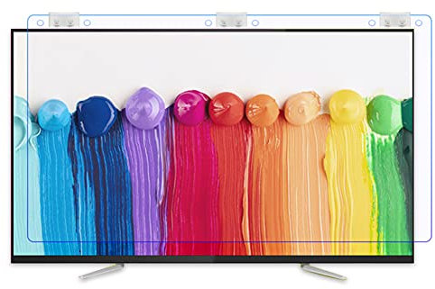 WSHA Protecteur d'écran TV 32-65 Pouces Anti-Bleu Clair/Anti-Rayures/Anti-Empreinte Digitale, pour écran LCD, LED, 4K OLED & QLED et Curved Screy,58(1303x766)