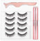 Cils Magnétiques, 3 Paires De Faux Cils Naturels 3D, Cils Magnétiques Réutilisables Et Eyeliner Magnétique Imperméable, Eyeliners Magnétiques Longue Durée Avec Eyeliner Outil De Maquillage Des Cils