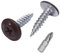 SKIR'CO (50 Stück) lackierte 4,2 x 16 mm selbstschneidende Holzschrauben Metallschraube Kreuzschlitz modifizierter Halsspannkopf (Schokoladenbraun RAL 8017)