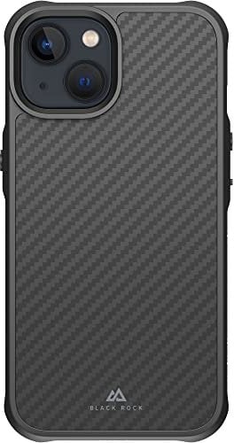 Black Rock - Hülle Carbonhülle Robust Case Real Carbon Passend für Apple iPhone 14 I Karbon Handyhülle, Fiber Cover (Carbon Schwarz)