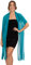 Sara Sabella Ischia Schultertuch für Damen, elegant, schöner Schal aus Georgette für formelle Anlässe, Zeremonie-Schal für Damen, elegant, eleganter Umhang für Damen, Petrol