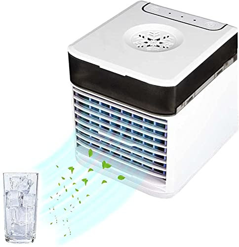 Ventilador Portatil Agua, Recargable Ventilador Con Agua Y Hielo - Utilice Solo Agua Limpia Ventilador Agua Hielo, para El Hogar, La Oficina, El Dormitorio, La Cocina