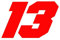 Katutude Zahlenaufkleber Nummer 13, Auto Moto Vinyl Aufkleber, Startnummer Zahl Aufkleber/Sticker für Auto Motorrad Oldtimer Sportwagen Zubehör
