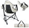 CCLIFE Schaukelstuhl Campingstuhl Gartenstuhl Faltbar, klappstuhl Outdoor Regiestuhl Strandstuhl mit Getränkehalter Kopfstütze