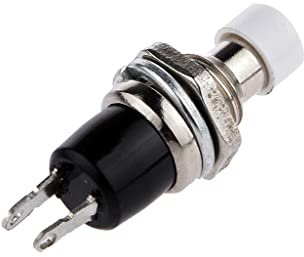 PBS-110 Mini-Taster-Schalter (Weiß, 10 Stück) - Kleine Momentary Druckknopfschalter