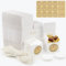 Geschenkbox Kraftpapier Geschenkschachtel Klein 50 Geschenkboxen Set Schachteln mit Deckel & Jute Leere Verpackungskartons für Hochzeit Gebäck Party Süßigkeiten Geschenke Gastgeschenk Box (Weiß)