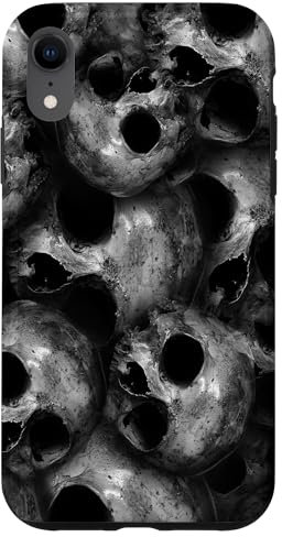 iPhone XR Dark Gothic Skull Skeleton Black Grey Gift Case