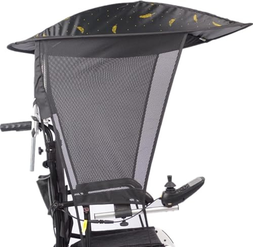 Elektrischer Rollstuhl-Sonnenschirm, Regenschirm-Überdachung für Rollstühle, Sonnenschutz-Regenschutz, UV-Schutz-Rollstuhl-Überdachung für die meisten Rollstühle, B