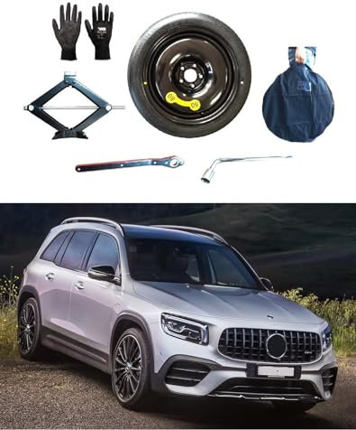 Notrad 18 kompatibel mit Mercedes GLB mit Wagenheber, Schlüssel, Handschuhe und Tasche
