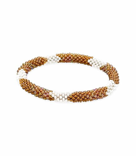 Paloma Bijoux Bracelet népalais véritable tissé à la main - Perles de rocailles et de verres sur fil coton (Mix couleur 7)