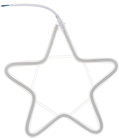 Uonlytech Led Stern Neonlampe Gelb Energieeffizient 30cm Außenbeleuchtung Partydeko Baumbeleuchtung