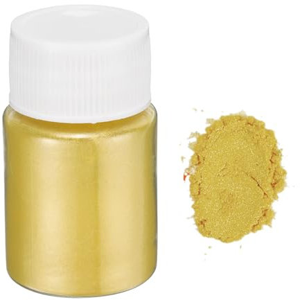 QUARKZMAN 15g/0.5oz Mica Pulver Natürliche Harz Epoxid Pigmentpulver für Gießharz, Autolack, DIY Kunst und Handwerk, Perlengold