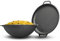 4BIG.fun 12L Gusseisen Schwenktopf Kazan Asia Kasan mit Deckel-Bratpfanne aus Gusseisen Grillwok Wokpfanne Grill Cast Iron Campingtopf Kessel Wok Traditioneller