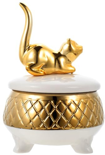 SAFIGLE Schmuckkiste - 3teiliges Set mit charmantem Katzen-Design, Schmuck-Behälter, Ohrring-Halter, Halskette-Aufbewahrung, Case, Halter, Ring-er, Cartoon-Ring-Behälter