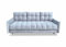 Meble Ares Stilvolles Sofa 3 sitzer Rocco – Sofa mit Schlaffunktion – Sofa mit Bettkasten – Praktisches Schlafsofa Ausziehbar mit Gesteppten Seiten – Weiße Füße, Velours – Grau