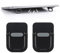 Giantree 2 Pcs Mini Portable Keyboard Stand, Invisible Laptop Stand, Self-Adhesive Keyboard Riser Feet for Most Keyboards and Laptops (Black)