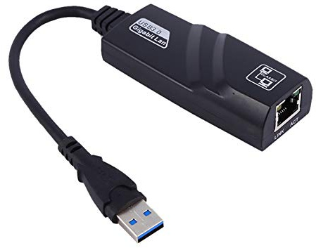 Beufee USB-zu-Ethernet-Adapter USB-Netzwerkadapter Superspeed USB 3.0 zu RJ45 Gigabit-Ethernet-Netzwerkadapter Powerline-Ethernet-Adapter Für MacBooks