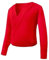 JMORCO Cache Coeur Danse Classique Fille Pull Chaud à Manches Longues avec Ceinture for Enfants, Filles, Danse de Ballet, Hauts croisés, Automne Hiver(Red,150)
