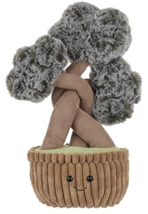 Apricot Lamb Koniferen Baum Plüschtiere für Kinder, weiche niedliche Kuscheltier für Baby Mädchen und Jungen, Flauschige Baum Pflanze Braun 31 cm