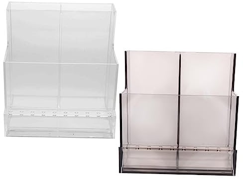 FRCOLOR Nail Drill Bit Holder Organizer Box Nail Sander Storage Case 3 Sections