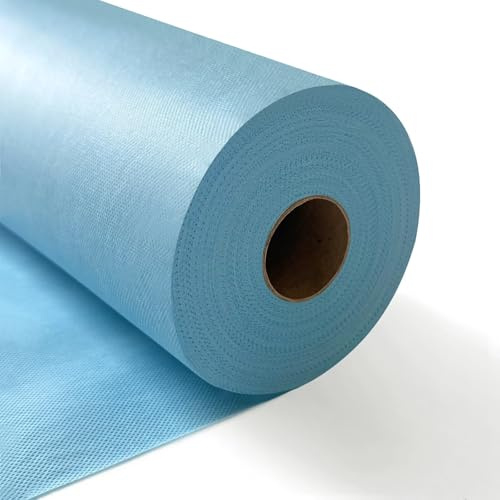 Longing Home Tischläufer Tischband 30 cm x 25 m, 80g/㎡, Hellblau | Einweg Tischdecke Vlies Rolle, stoffähnlich - ideal für Hochzeit, Geburtstag, Taufe, Kommunion, Einschulung, Party & Deko