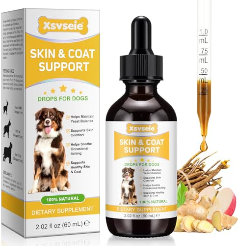 Traitement des Infections à levures pour Chiens, Traitement Naturel des Infections à levures pour Chiens, Anti Demangeaison Chien, pour Chien Démangeaisons Grattage, Renforcer l'immunité, Saveur Bacon