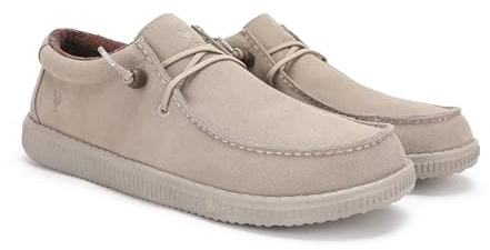 WALK IN PITAS | WALLABI WP150 | Winterstiefel für Herren | Freizeitstiefel für Herren | Stadtstiefel | Freizeitsneaker | Freizeitschuhe | Schuhe ohne Schnürsenkel | Walkinpitas-Schuhee | Beige | 43