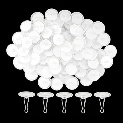 ROBGZMQW 150 Pack Self Adhesive Ceiling Hooks, Ceiling Hooks Self Adhesive, Strong Hold for Indoor Use, No Damage Hooks for Hanging Decorations