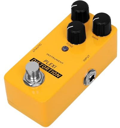Luocute E-Gitarren-Effektpedal, Metallgehäuse Plexi Distortion Mini-Gitarrenpedal mit True Bypass, für Blues Rock Metal