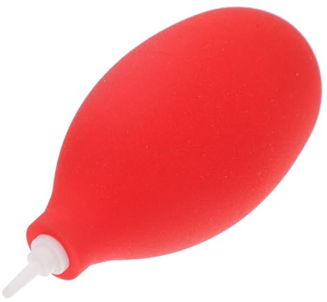 GALPADA Pompetta Portatile la Pulizia della Fotocamera Flusso D'aria Unidirezionale, Soffiatore in Plastica Rosso per Sensori e Lenti