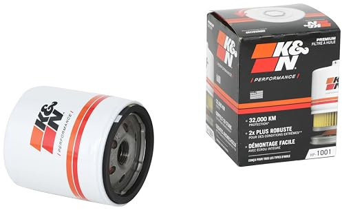 K&N Oil Filter: 20,000 Mile Engine Protection with Wrench Off Nut, HP-1001