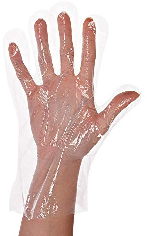 PAPSTAR 10x500 Handschuhe, PE transparent für Herren, L