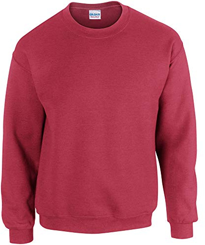 GILDAN Men's 50/50 Adult Crewneck Sweatshirt, Red (Antique Cherry Red), XL UK