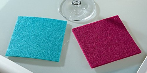Filzuntersetzer quadratisch Filz Untersetzer 4er Set Gilde, Varianten:quadratisch mint
