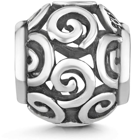 MATERIA by Matthias Wagner 925 Silber Bead Spiralen Ornamente Element für European Armband 1511