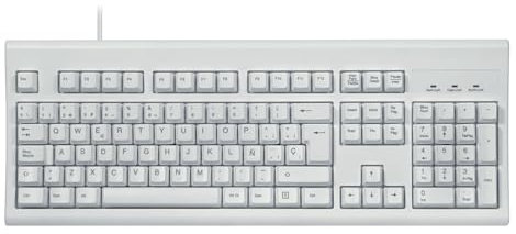 Perixx PERIBOARD-106 Teclado USB - Alto Rendimiento - Teclas Altas Curvas- Full-Size con Teclado Numérico - Negro - QWERTY Español