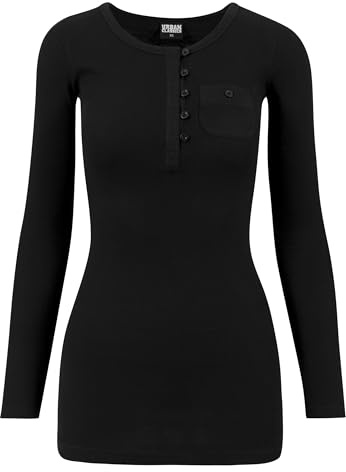 Urban Classics Damen Ladies Long Rib Pocket Turnup Tee