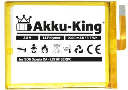 Akku-King Akku kompatibel mit Sony LIS1618ERPC - Li-Polymer 2300mAh - für Xperia XA, XA LTE, XA Dual, F311, F3112, F3113, F3115, F3116