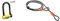 Kryptonite New York Fahgettaboudit Mini Fahrradschloss, Gelb, Small & Kryptonite Schlaufenkabel Krypto Flex 120 cm, ⌀10 mm, grau