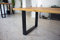 KTC Tec Tischgestell Stahl TU 100x40 10x4 Metall schwarz matt Tischuntergestell Tischkufe Kufengestell Tischbeine Tischfuß Industriedesign Esstisch Schreibtisch 700mm (1 Paar)