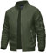 KEFITEVD Veste de Baseball Décontractée pour Homme Vestes fines d'été avec poche zippée, Vert - Taille L