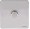 Schneider Electric Ultimate Screwless Flat Plate - Single 2 Way Dimmer Light Switch, Main and Low Voltage, 400W/VA, GU6412CPN, Pearl Nickel