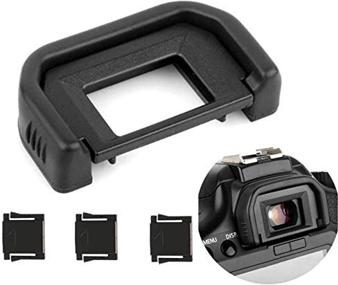 Fotover Augenmuschel Okularmuschel Okular Sucher für Canon EOS 77D 800D 760D 750D 700D 650D 600D 550D 500D 450D 400D 300D 200D 1300D Kameras Ersetzt Canon EF Okular mit Blitzschuhabdeckung(3 Stück)