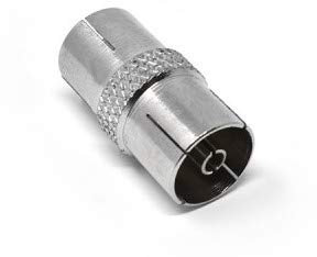 Mystatic STATIC CARAVAN METAL COAX COUPLER SOCKET TO SOCKET TV AERIAL ELECTRIC