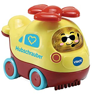 Vtech TUT TUT Baby Flitzer - Hubschrauber aus Bio-basiertem Kunststoff – Spielzeugauto mit Musik, aufleuchtender Taste, spannenden Sätzen und Geräuschen – Für Kinder von 1-5 Jahren