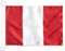 AZ FLAG Bootsflagge Peru ohne Wappen - 45x30 cm - Aussenverwendung - Peruanische Bootsfahne aus Gestricktem Polyester mit Plastikringen