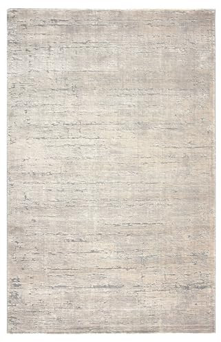 Kurzflor Teppich Laufer Wohnzimmer Hellgrau 80 X 150 cm, Moderner Super Soft Kurzflor Teppich